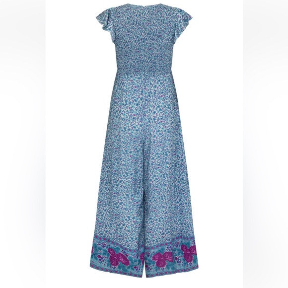 Spell Love Jetty Shirred Jumpsuit in Blue Nirvana - Picture 9 of 10